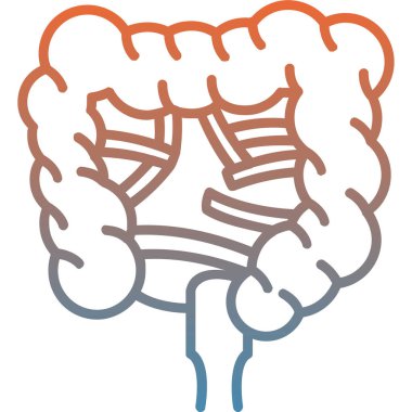 Çizgi dizaynında beyin anatomisi simgesi