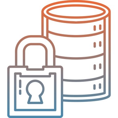 veritabanı depolama simgesini. vektör çizim