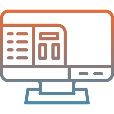 Bilgisayar monitörü. Web simgesi