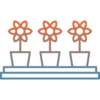 çiçek simgesi vektör illüstrasyonu