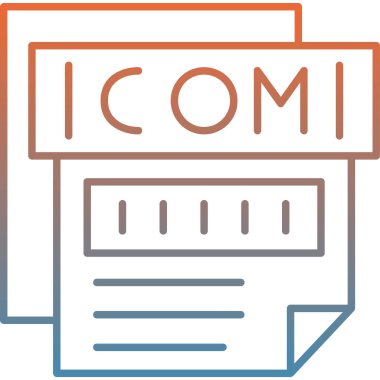 belge simgesi, vektör çizimi