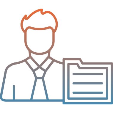 İş adamı. Basit illüstrasyon