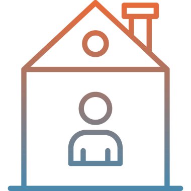 Ev. Web simgesi basit illüstrasyon