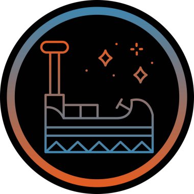 tekne ikonu vektör illüstrasyonu