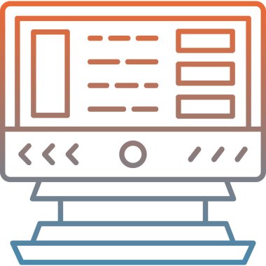 bilgisayar web simgesi basit illüstrasyon