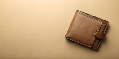 Deri cüzdanı olan bir haki rengi.