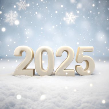 Beyaz kar yağışı örtülü klasik serif yazı tipi 2025