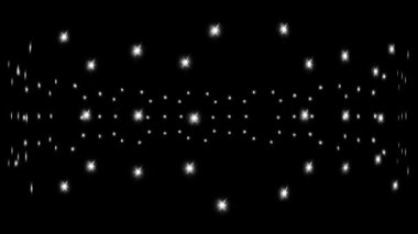 Çemberdeki yıldızlar ve yuvarlak video animasyonu