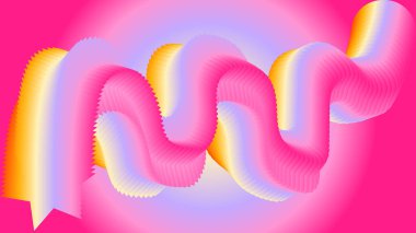 Dalgalı renkli sanat eseri pembe sarı ya da beyaz açık mor renkli akış ve hareket arkaplanı kavramı
