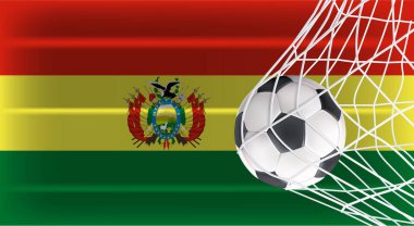 Bolivya Estado Gölgeli Bayrak, Spor Aksesuarları Oyun, Şampiyonluk ve Rekabet Tasarım Elemanı 3D Vektör Dosyası 'nda izole edilmiş futbol ya da futbol veya futbol
