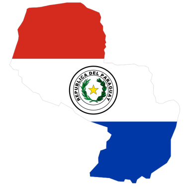 Haritada Paraguay bayrağı