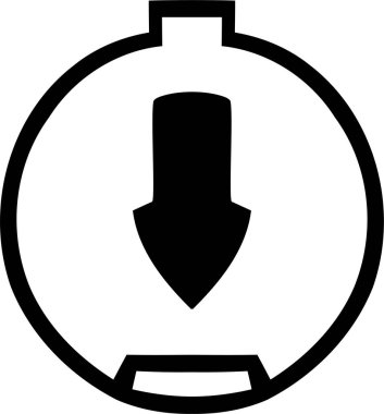 Pasif Aşağı Ok Simgesi - Kapsama ve İndirme Simgesi Simgesi