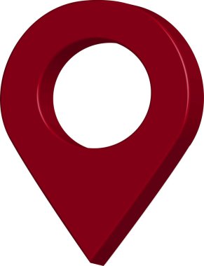 Kırmızı Konum Pin Simgesi - Harita İşaretleyici & GPS Sembolü