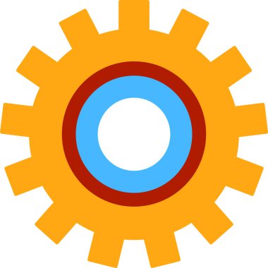 Renkli Gear Simgesi - Ayarlar, Süreç ve Mühendislik Sembolü