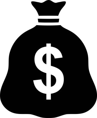 Dolar İşaretli Para Çantası Simgesi Simge Para Çantası Vektörü Para Çantası Grafiği Simgesi