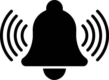 Çalma Bildirimi Simgesi - Siyah Alarm Grafiği