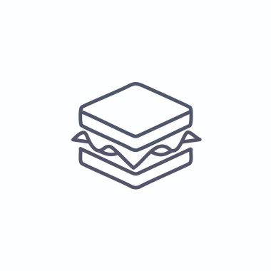 Basit bir sandviç taslak ikonu. Bir sandviçin minimalist çizimi, markalaşma, menüler ya da yemekle ilgili projelerde kullanılmak için mükemmel..