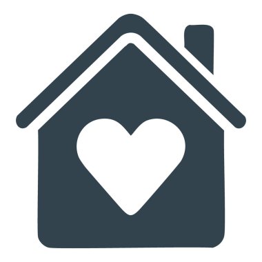 Ev aşkı ikonu. Aile içi sevgiyi, aileyi ve özeni temsil eden kalp şeklinde bir sembol..