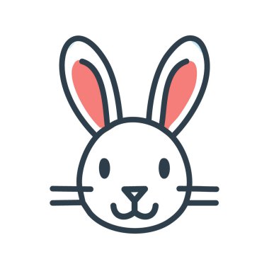 Mutlu tavşan çizgi film çizimleri. Sevimli çizgi film tavşan çizimi, sevimli bir gülümseme, çocuk projeleri için mükemmel, Paskalya kutlamaları, ya da tasarımlarına biraz şirinlik katmak..