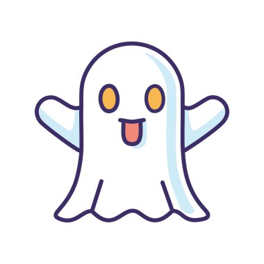 Arkadaş canlısı hayalet çizgi film karakteri. Hoş bir gülümsemeyle neşeli bir ruh, bu çizgi film hayaleti eğlenceli ve dostane bir titreşim yayıyor. Neşeyi ve neşeyi tuhaf bir şekilde ifade etmek için mükemmel bir görsel..