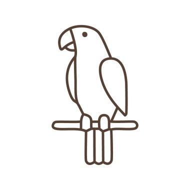 Basit bir papağan tasviri. Bir dalın üzerine tünemiş bir papağanın minimalist çizgisi. Bir sükunet duygusu ve doğanın güzelliğini aktarıyor..