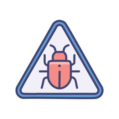 Böcek uyarısı işareti. Üçgen uyarı işaretinin içindeki dinleme cihazı tehlike ve ihtiyatı simgeliyor..