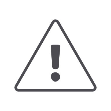 Uyarı işareti simgesi. Ünlem işaretli üçgen uyarı işareti. Uyarı, tehlike ve uyarı sembolü..