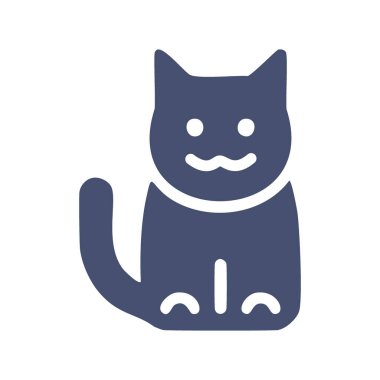 Sitting cat icon. Simple, stylized icon of a sitting cat. Perfect for pet-related projects, web design, and illustrations.