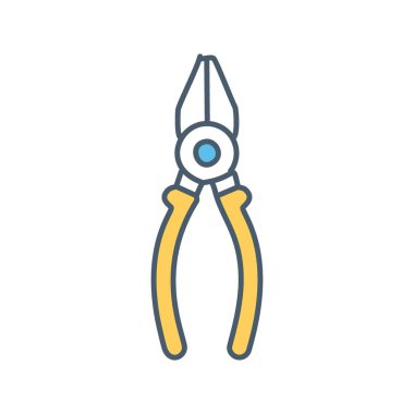 Pliers tool. Yellow pliers tool for DIY and repair tasks. Perfect for gripping, cutting, and bending. clipart