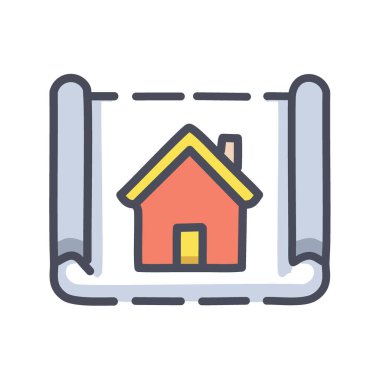 Ev tasarımı planı. Bir konut binasının tasarımı. Bu plan yeni bir başlangıcı ve rüyayı simgeliyor..