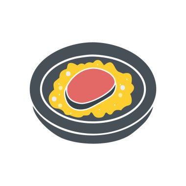 Tavada biftek. Tavada tereyağı ve yağla pişirilmiş biftek..