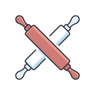 Yuvarlanan iğne simgesi. Çapraz iğne, fırın, hamur işi ve aşçılık sanatını sembolize eder..