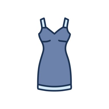 Kolsuz elbise tasarımı. Basit kolsuz elbise tasarımı, V yakalı, rahat ve zarif görünüm için mükemmel..