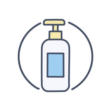 Sıvı sabun şişesi ikonu. Sıvı sabun şişesinin basit bir sanat simgesi. Web tasarımı, kullanıcı arayüzü ve mobil uygulama geliştirme için harika.