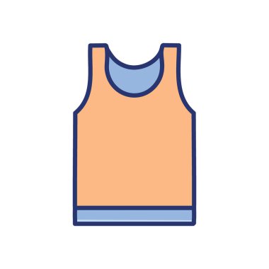 Kolsuz gömlek ikonu. Renkli kolsuz gömlek ikonu, moda, giyim ve giysi tasarımı projeleri için mükemmel..