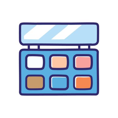 Renkli göz farı paleti. Altı renk göz farı paleti, farklı görünüş yaratmak için birebir. Makyaj aşıkları ve sanatçılar için mükemmel.