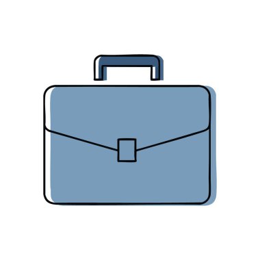 İş Evrak Çantası Simgesi. Bu stilize edilmiş profesyonel çanta tasarımı kariyer emellerini ve kurumsal hazırlık durumlarını temsil ediyor. Çalışma temaları, seyahat ve önemli belgelerin taşınması için ideal.