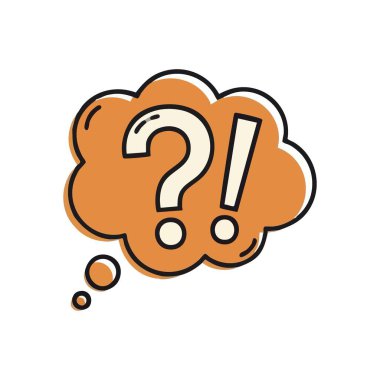 Düşünme ve Keşif Düşünce Köpüğü. Bir sorgulama ve ünlem işaretini birleştiren enerjik bilişsel bulut. Problem çözmeyi, düşünmeyi, merakı ve ani sezgiyi simgeler..