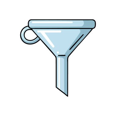 Mavi Huni Filtreleme Simgesi. Bu temiz gök mavisi dökme aleti verimli işlemeyi ve bilgi veya sıvıların aktarımını sembolize eder. Diyagramlar veya kavramsal tasarımlar için ideal.