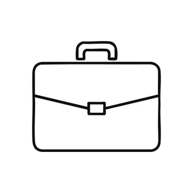Profesyonel Evrak Çantası Taslak Simgesi. Eklentinin temiz minimalist tasviri
