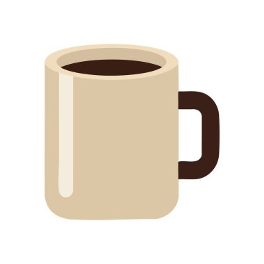 Sıcak kahve fincanı çizimi. Rahatlatıcı bir sıcak içecek kabının minimalist tasarımı. Bu temiz grafik günlük rutini, rahatlamayı ve yeni bir başlangıcı simgeliyor..