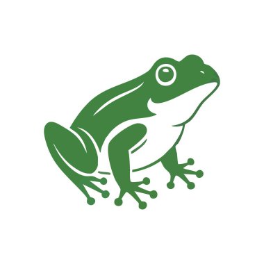 Tarzlı Yeşil Kurbağa Tasarımı. Pürüzsüz bir zümrüt amfibi grafiği, karanlık bir zemine karşı. Bu ikonik yaratık doğayı, dönüşümü ve adapte edilebilirliği temsil ediyor. Ekolojik projeler için ideal.