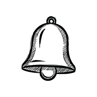 El yapımı bildiri çanı simgesi. Bu dijital uyarı sembolünün sanatsal çizimi duyurular, güncellemeler ve hatırlatıcılar için yaratıcı bir görsel sunuyor. Web, uygulama ve arayüz tasarımları için ideal.