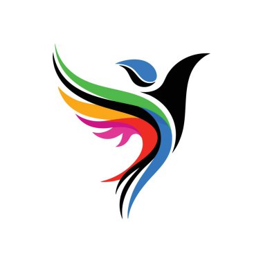 Canlı Soyut Akan İnsan Şekli. Büyüleyici sanat eserlerinde parlak gölgeli bir dansta soyut bir insan yer alır. Yenilikçi projeler için enerji, çeşitlilik ve özgürlük taşır.