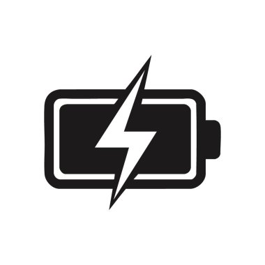 Batarya Güç Simgesi şarj ediliyor. Tek renkli grafik enerji toplayıcısının yenilendiğini gösteriyor. Tam potansiyeli, hazır olmayı ve modern elektrik kapasitesini gösterir..