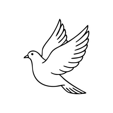 Zarif Beyaz Güvercin Yükseliyor. Bu zarif kuş sükunet ve özgürlüğü temsil ediyor. Karanlık zemine karşı el değmemiş şekli dinginliği, yeni başlangıçları ve ruhani idealleri temsil eder..