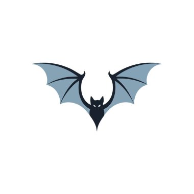 Gece Yarasa Simgesi. Parlayan gözlü uçan kayroptera grafikleri. Ürkütücü tasarımlar için mükemmel. Gece yarısı gizemi ve ürkütücü kutlamaları çağrıştırıyor..