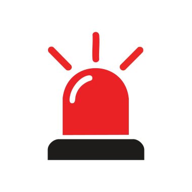 Kırmızı Uyarı Göstergesi. Bu canlı acil durum sinyali kritik durumlara ve acil müdahaleye karşı uyarıda bulunur. Güvenlik uyarısı veya tehlike uyarısı için ideal.