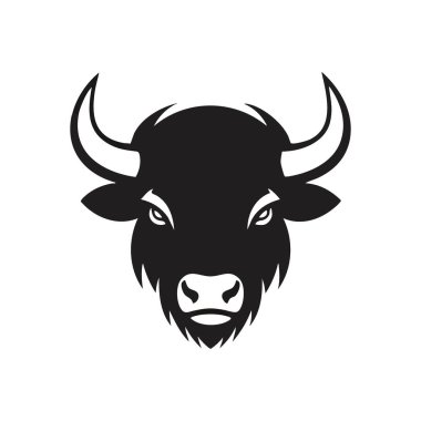 Güçlü Bizon Başı Maskot Amblemi. Evcilleştirilmemiş bir bizonun cesur tek renkli tasviri, dinçlik ve kararlılığın vücut bulmuş hali. Dayanıklılık, vahşi ruh ve gücü temsil eder..