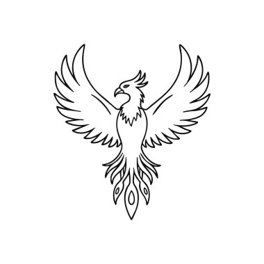 Beyaz Anka Mitoloji Sembolü. Görkemli kuş imajı, yenilenmeyi, gücü ve sonsuzluğu temsil ediyor. Koyu, temiz silueti onu çeşitli uygulamalar için çok yönlü kılıyor..